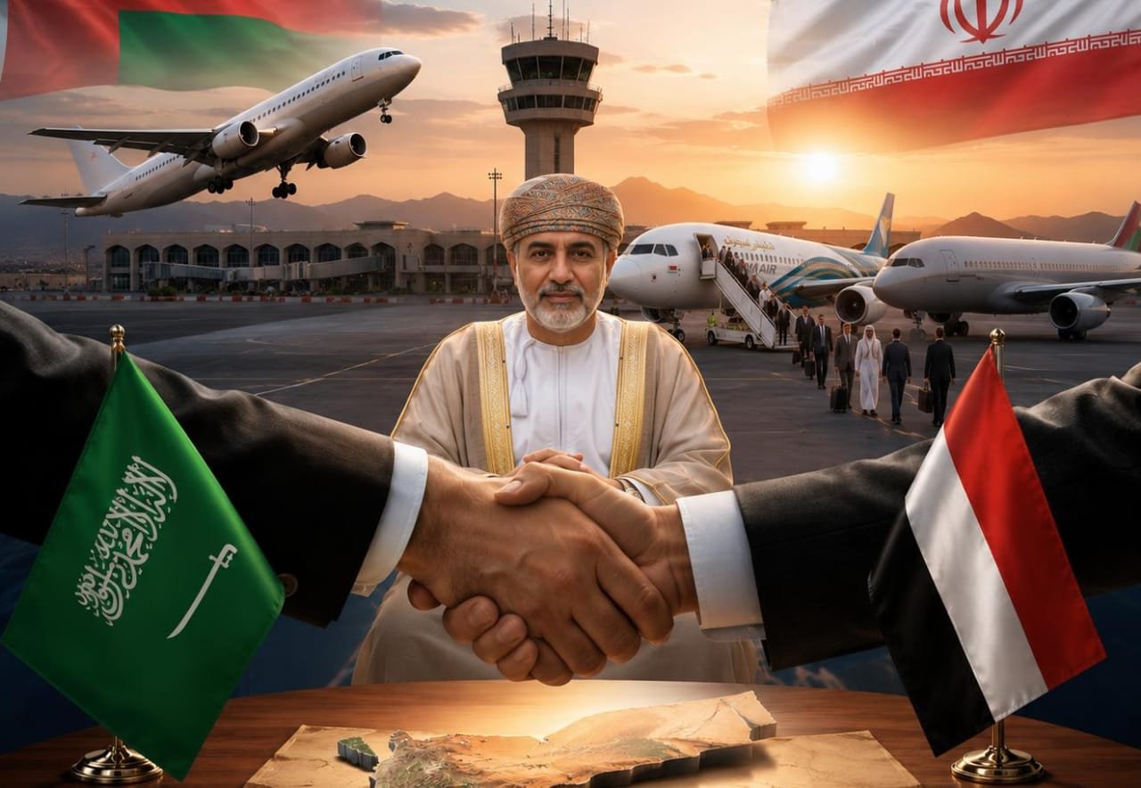 تسوية عُمانية لأزمة مطار صنعاء.. رحلات دولية جديدة مقابل وقف الخط الجوي المباشر مع طهران وتأمين عودة وفد صنعاء بطائرة بديلة